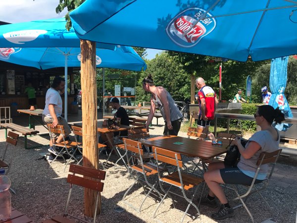 Snack bar along the Danube bike path